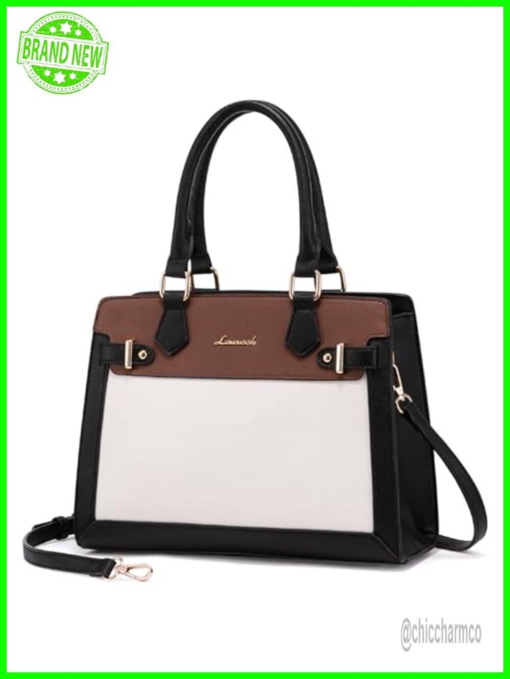 LOVEVOOK PU Leather Satchel Tote Shoulder Bag with Crossbody Strap